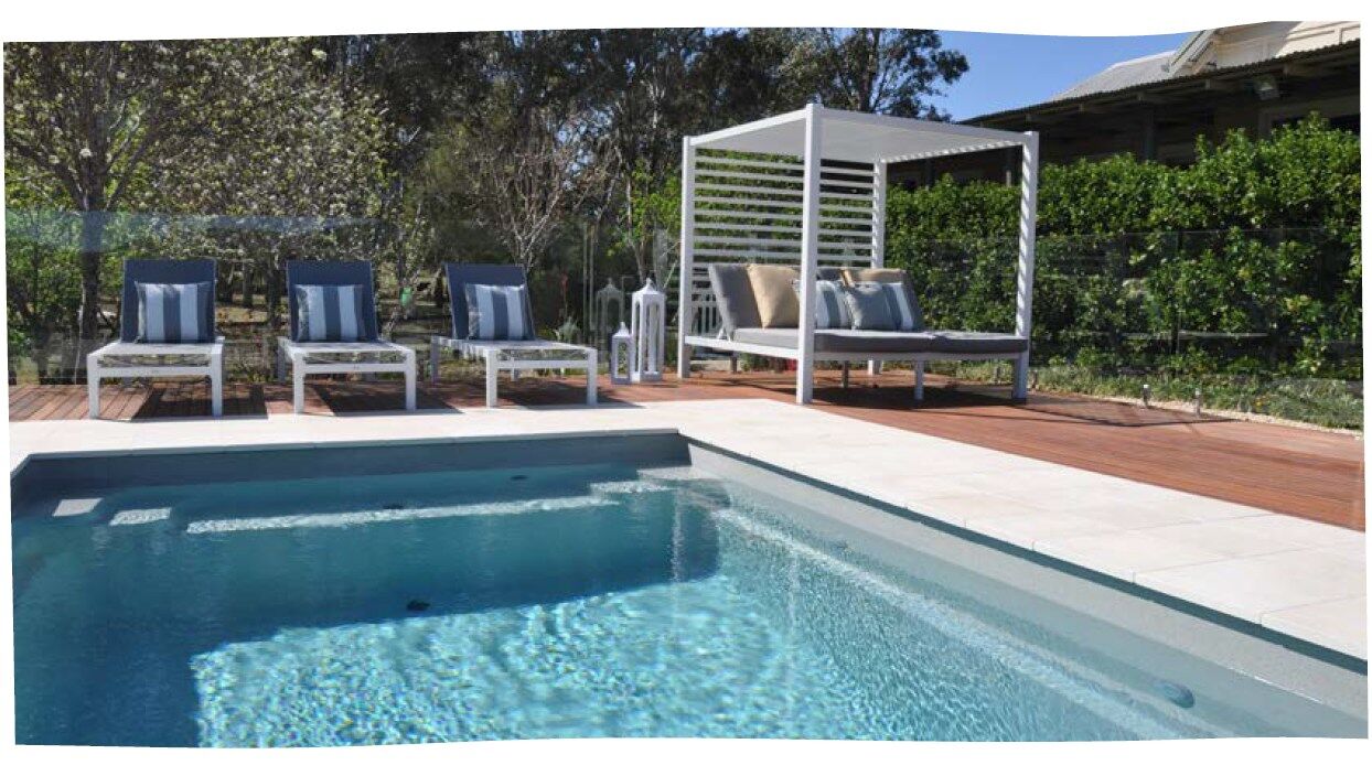 Compass Pools Newcastle Compass fibreglass pool installation Quartz colour 1 Compass Pools Newcastle Compass fibreglass pool installation Quartz colour 1